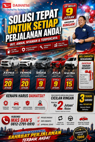 Kredit Murah Daihatsu 2026 Akhir Tahun